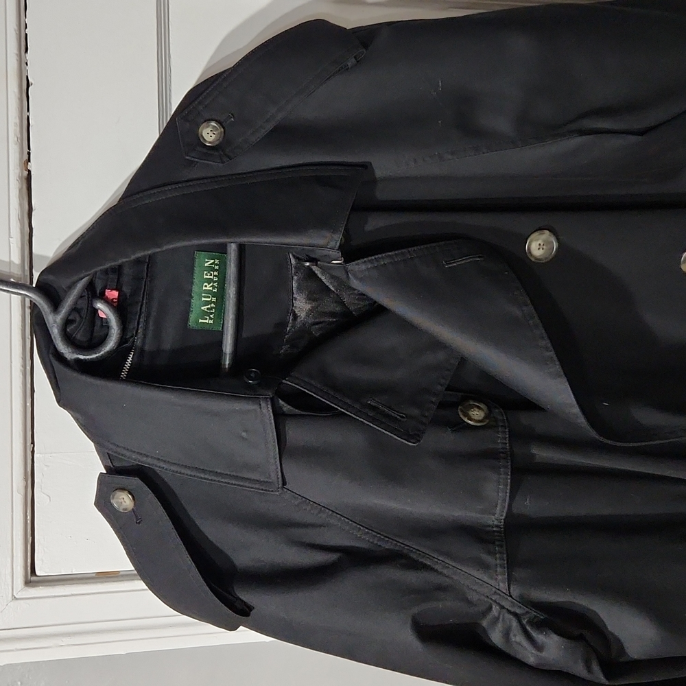 Ralph Lauren Trench Coat, 44Long, Black